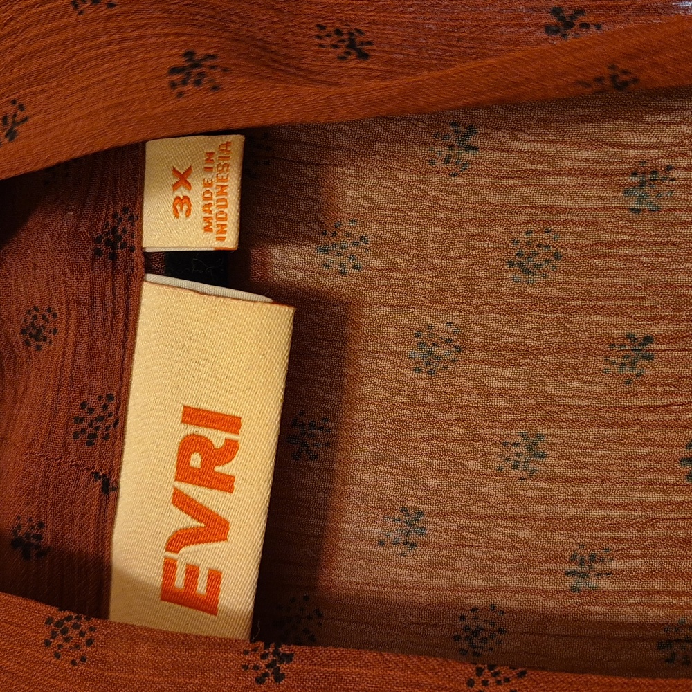 EVRI Terracotta Tie-Neck Dress - Picture 3 of 4